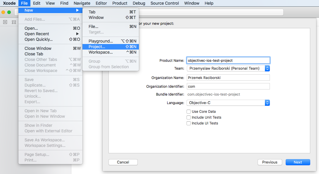 iOS Objective C Code Project for Xamarin