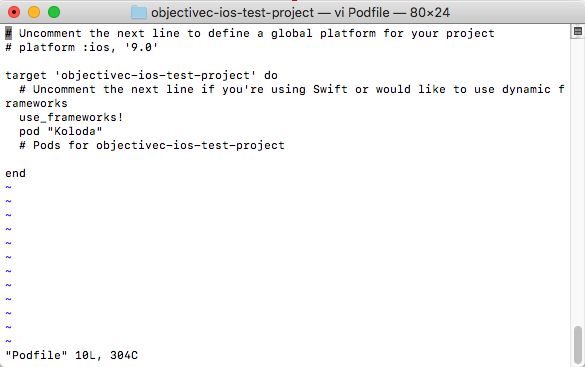 Podfile for Advanced Xamarin Bindings for iOS project