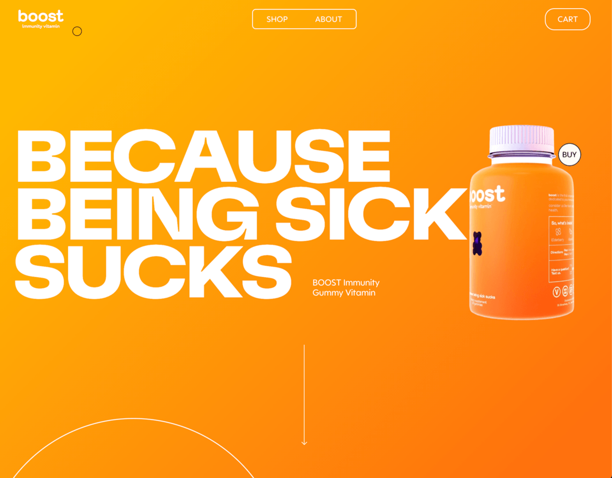 Boost's website simply screams of energy