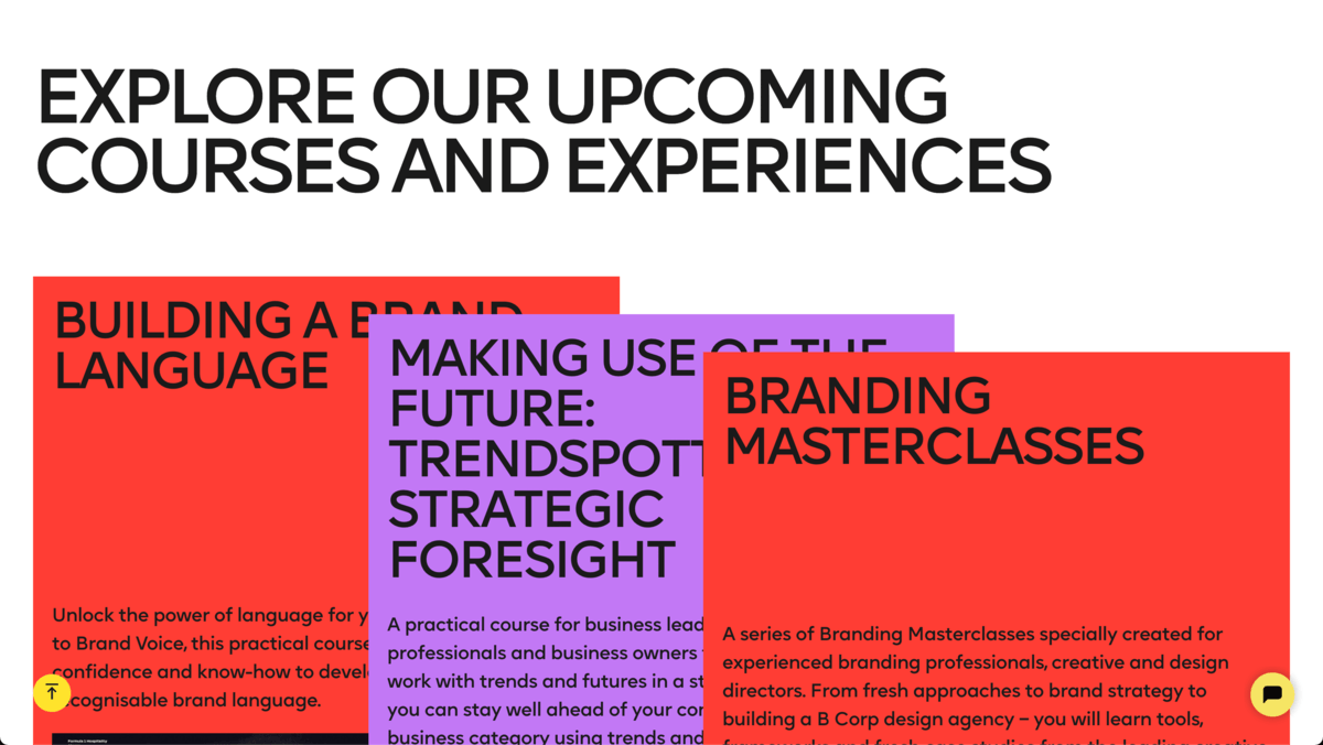 Example of retro fonts in use on the Future London Academy website